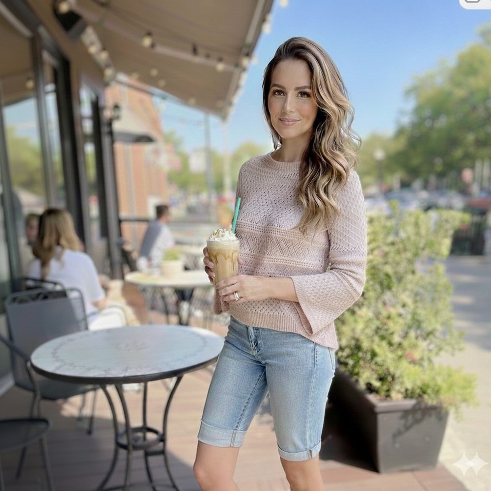 Next Women's Light Pink Knit Sweater